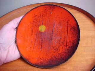 Noir 70s Sun Setting Behind Dune Grasses Enameled Plate photo