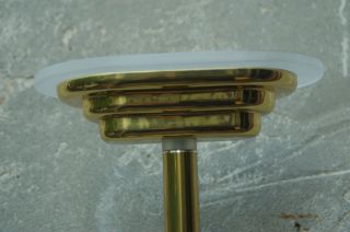 Bauer Brass Torchiere Floor Lamp Vintage Modern 70s photo