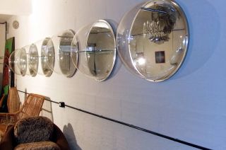 Huge Mirror Ball Wall Plexy 70er Design Space Age photo