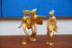 Cast Iron Dancing Geishas Gold Painted Mid Century Modern Mid-Century Modernism photo 2