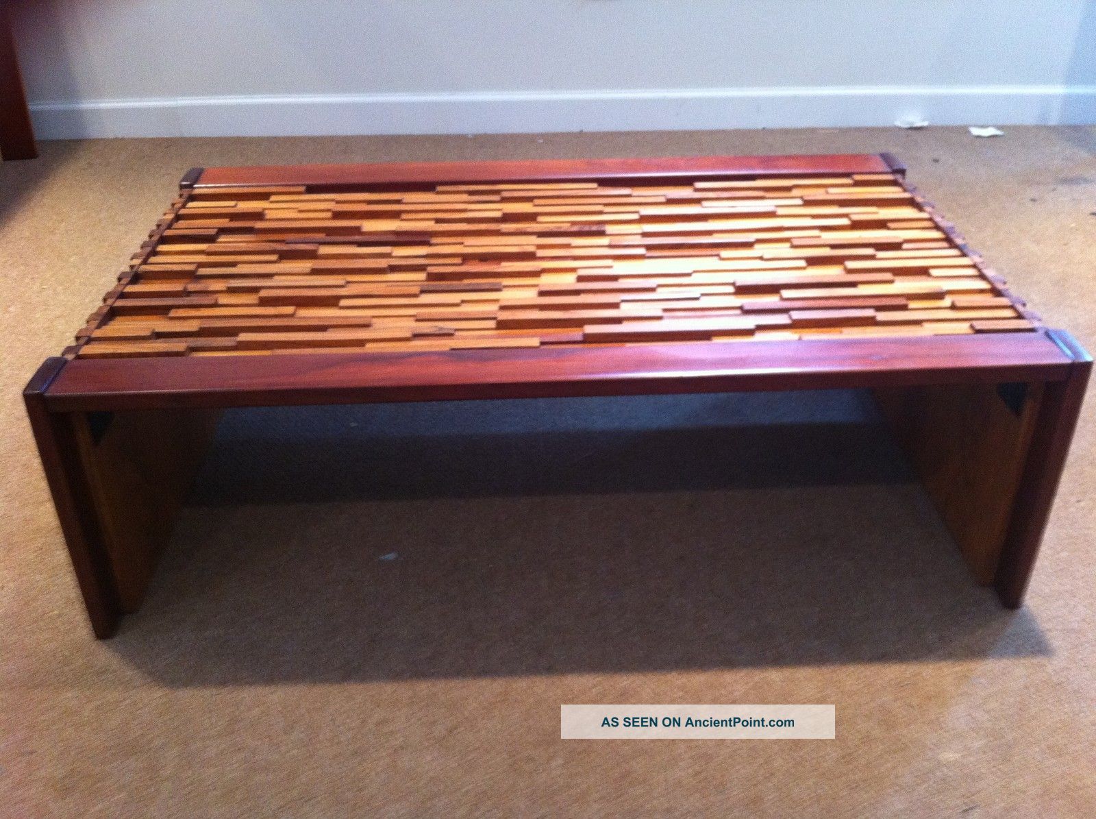 Danish Modern / Brutalist Exotic Wood Coffee Table By Percival Lafer (medium) Mid-Century Modernism photo