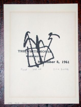 The White House,  Washington Nov 8,  1961 By J.  F.  K Dooble photo