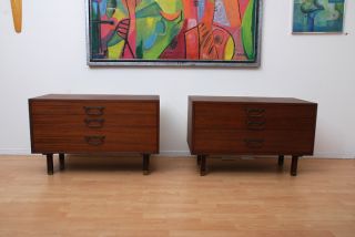 Harvey Probber Mahogany & Brass Dressers Mid Century Modern Designer Item Rare photo