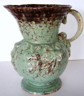 Vintage Fifties Designer 50s Drip Ware Pitcher Majolica photo