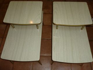 Pair Atomic - Mid Century Tables - Contemporary Retro - Wowee photo