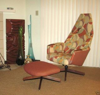Adrian Pearsall Craft Associate High Back Chair Ottoman photo