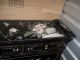 Mid Century Black Lacquer Asian Motif Bar Or Sideboard Mid-Century Modernism photo 3