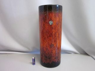 Monumental 70s Ceramic Vase - Ruscha - Fat Lava In Orange Pop Art Era Panton photo