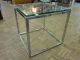 Mod Chrome And Glass Cube Side Table C1970s Post-1950 photo 2