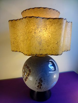 Amazing Majestic Eames Era 1950s Tye Of California Mid Century Modern Table Lamp photo