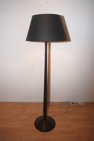 Mid Century Modern Mahogany Floor Lamp Sculptural Shape photo