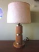 Wood + Brass 1940s Table Lamp W/orig Shade - Russel Wright? Mid-Century Modernism photo 2