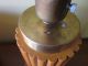 Wood + Brass 1940s Table Lamp W/orig Shade - Russel Wright? Mid-Century Modernism photo 5