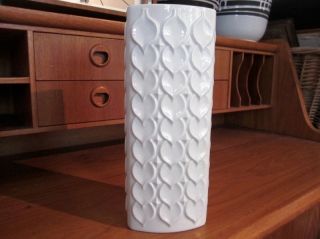 Stunning Modernist Porcelain Vase Kaiser Decor Hearts Mid - Century Mint photo