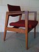 Rut Ro Vintage Gunlocke Danish Modern Armchair W/burgundy Upholstery 1900-1950 photo 1