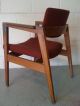 Rut Ro Vintage Gunlocke Danish Modern Armchair W/burgundy Upholstery 1900-1950 photo 3