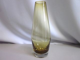 Modernist Art Glass Vase In Yellow - Sweden Or Finland - Aseda Or Ekenäs photo