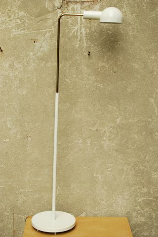 Vintage Casella White Solid Brass Adjustable Floor Lamp I Like Mikes Mid Century photo
