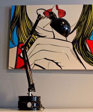 Wwii Airplane Aviation Art Modern Piston Task Desk Lamp photo