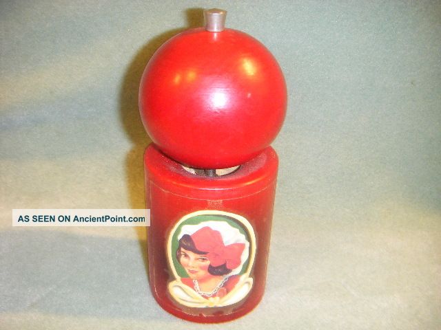 Aarikka Pepper Mill Red Wood Finland Swiss Adjustible Grinder Mid-Century Modernism photo