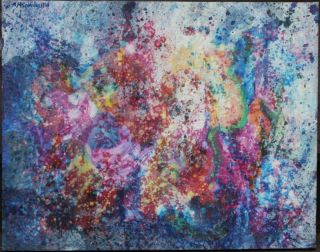 A H Spannuth,  Reading Pa,  1970s Eames Era Abstract Art photo
