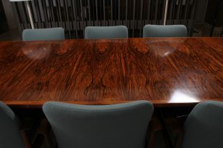 Mid Century Danish Modern Conference Room Table And Chairs photo