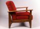 Refinished And Reupholstered Mid Century Modern Arm Chair Post-1950 photo 11