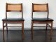 Pair Of Dux Side Chairs Rattan Back Black Sweden Knoll Post-1950 photo 1