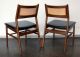 Pair Of Dux Side Chairs Rattan Back Black Sweden Knoll Post-1950 photo 5