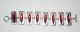 Jorgen Jensen Modernist Pewter Bracelet Red Stones Mid-Century Modernism photo 2