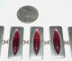 Jorgen Jensen Modernist Pewter Bracelet Red Stones Mid-Century Modernism photo 3