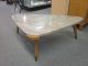 Unusual Marble Biomorphic Cocktail Table With Blonde Tri - Leg Base C1950s Post-1950 photo 2