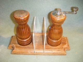 Leeds Engineering Pepper Grinder Salt & Napkin Holder photo