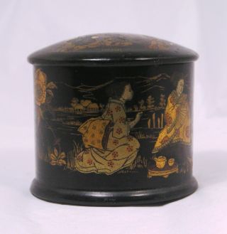 Wonderful Antique Chinese Lacquer Ware Box Q28 photo