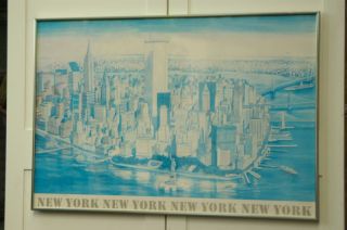 Pitigliani New York Cityscape Modern Art Print Vintage photo