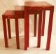 Mid Century Chinoiserie Red Nesting Tables 1900-1950 photo 3