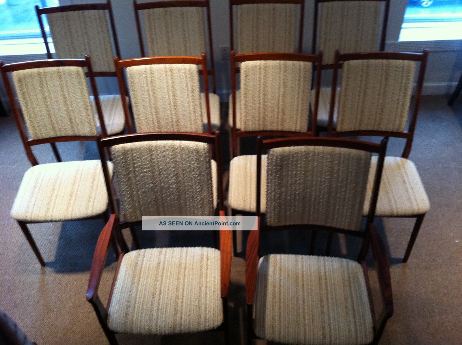 Rare Set Of 10 Danish Rosewood Chairs By Spottrup Mid-Century Modernism photo