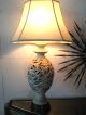 Vintage Mid Century Pottery Lamp With Mod Flowers - Hollywood Regency Lamps photo 7
