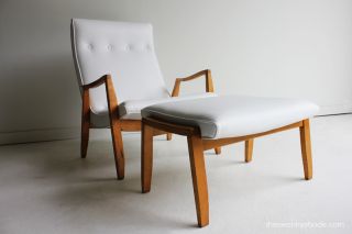 Mid Century Milo Baughman Lounge Chair And Ottoman For Thayer Coggin photo