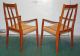 Pair Danish Arm Chairs Woven Reed Wegner Mcm Mid Century Eames Knoll Mobler Best Mid-Century Modernism photo 3