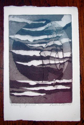 Pauline Lomax Etching/aquatint,  Pencil Signed Numbered photo