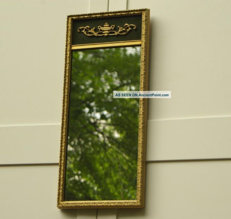 Gilt Gold Carved Rectangle Mirror Turner Mid Century Mid-Century Modernism photo