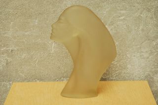 Resin Bust Of Girl In Repose Acrylic Sculpture Vintage Midcentury I Like Mikes photo