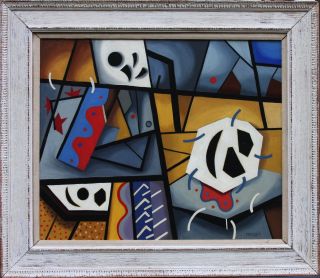 George Lovett Kingsland Morris,  Important Modernism Abstract Oil/b photo