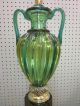 Monumental Green Glass Italian Table Lamp By Marbro C1950s Mid-Century Modernism photo 3