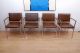 Ward Bennett Set Of Four Arm Chairs,  Aluminum Leather Mid Century Designer Mid-Century Modernism photo 9