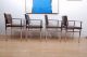 Ward Bennett Set Of Four Arm Chairs,  Aluminum Leather Mid Century Designer Mid-Century Modernism photo 8