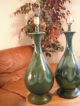 Pr Mid - Century Modern Art Pottery Drip Glaze Lamps Mid-Century Modernism photo 5