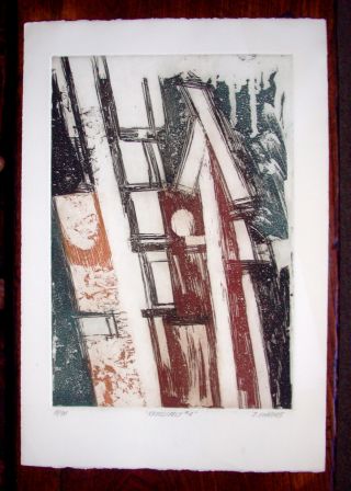John M.  Chious Aquatint,  Retrospect 4,  Late 20th C,  Small Edition,  Well Listed photo