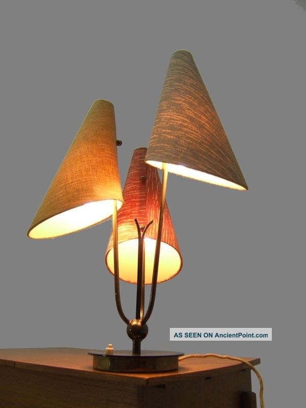 Stunning 50s Midcentury Table Lamp Rockabilly Tütenlampe Mid-Century Modernism photo